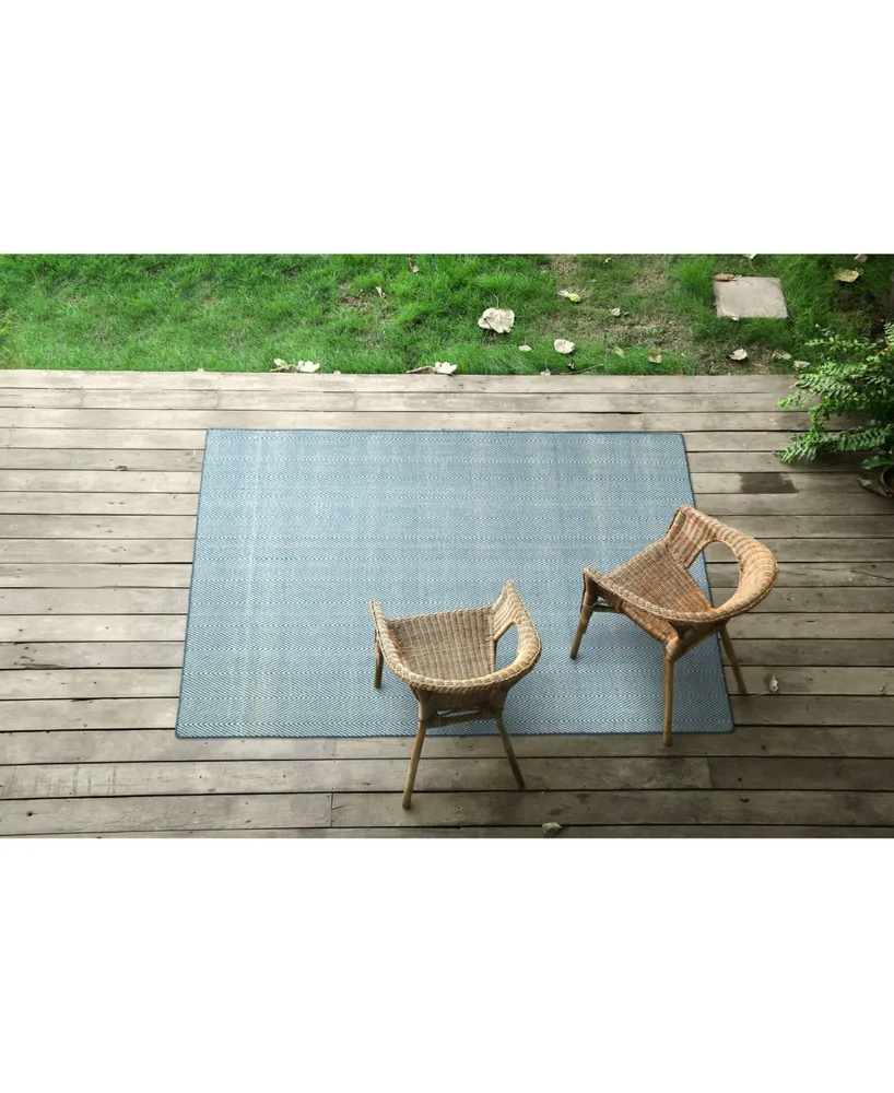 Kaleen Ziggy ZIG01-10 Denim 3' x 5' Outdoor Area Rug