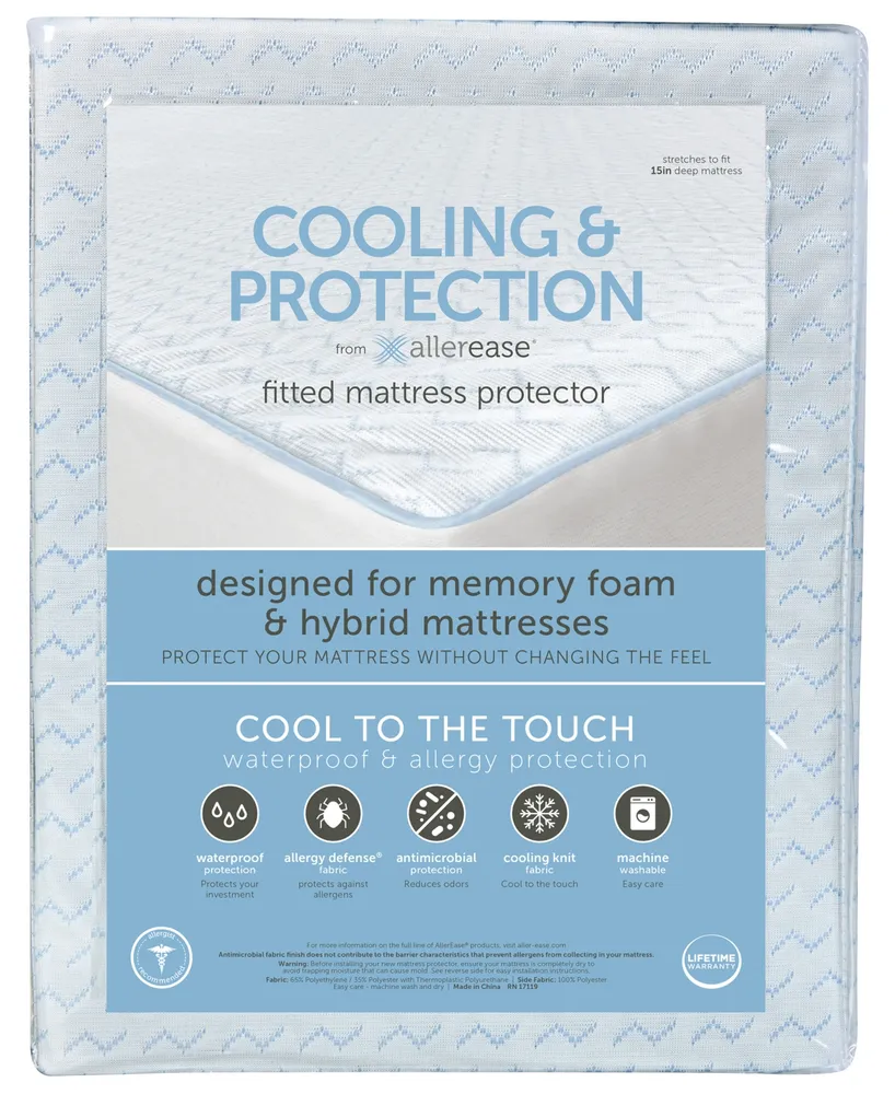 AllerEase Cooling and Protection Mattress Protector for Memory Foam Mattresses