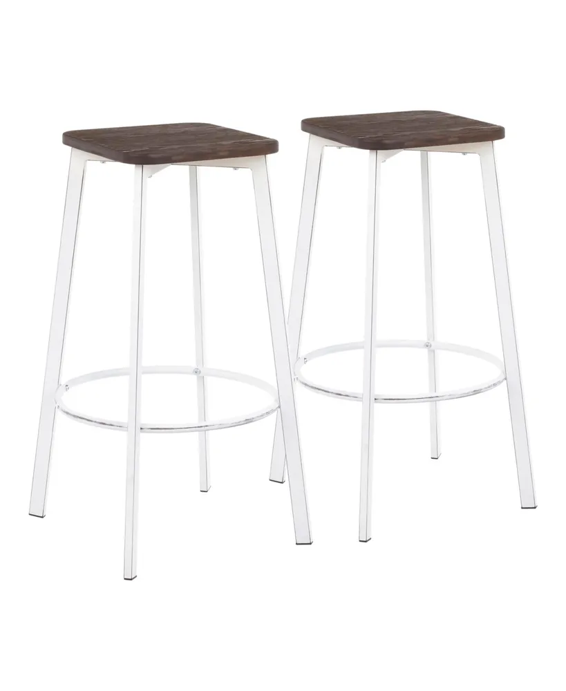 Clara Square Bar Stool, Set of 2