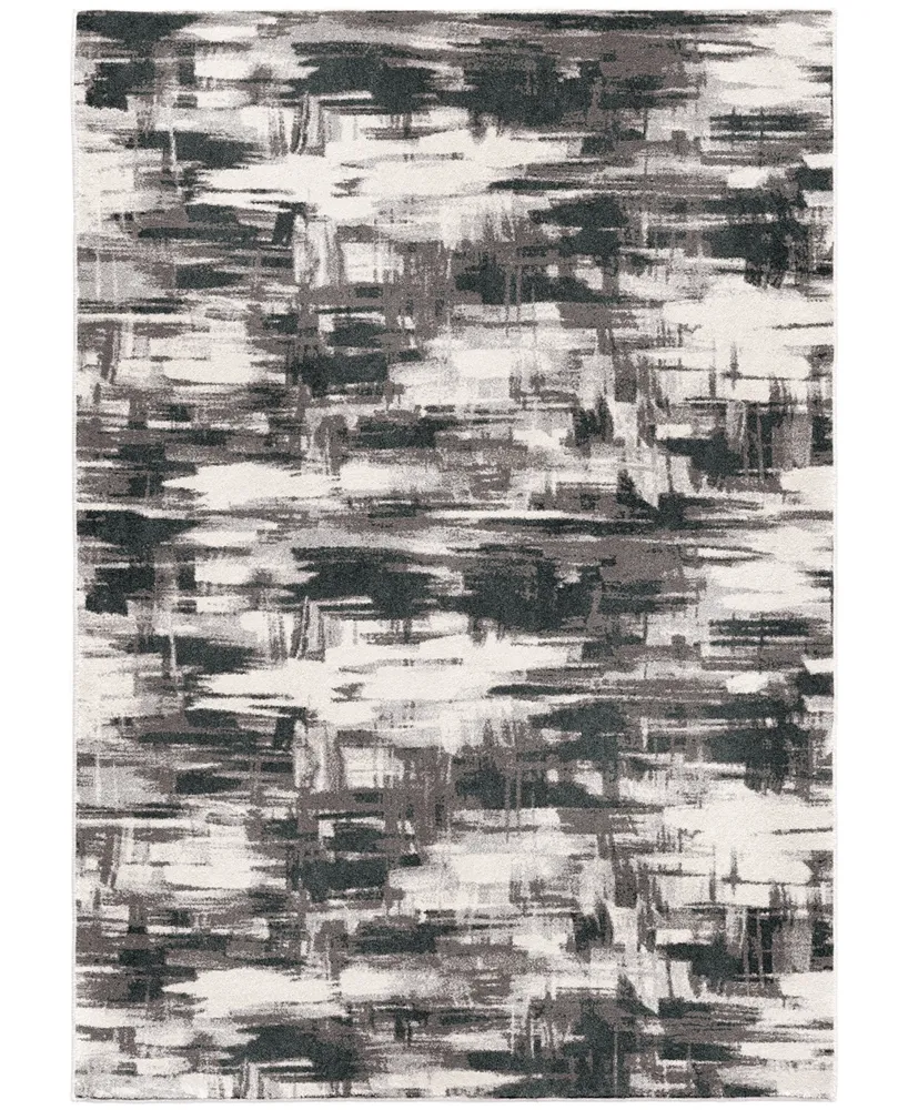 Orian Riverstone Impasto Gray 7'10" x 10'10" Area Rug