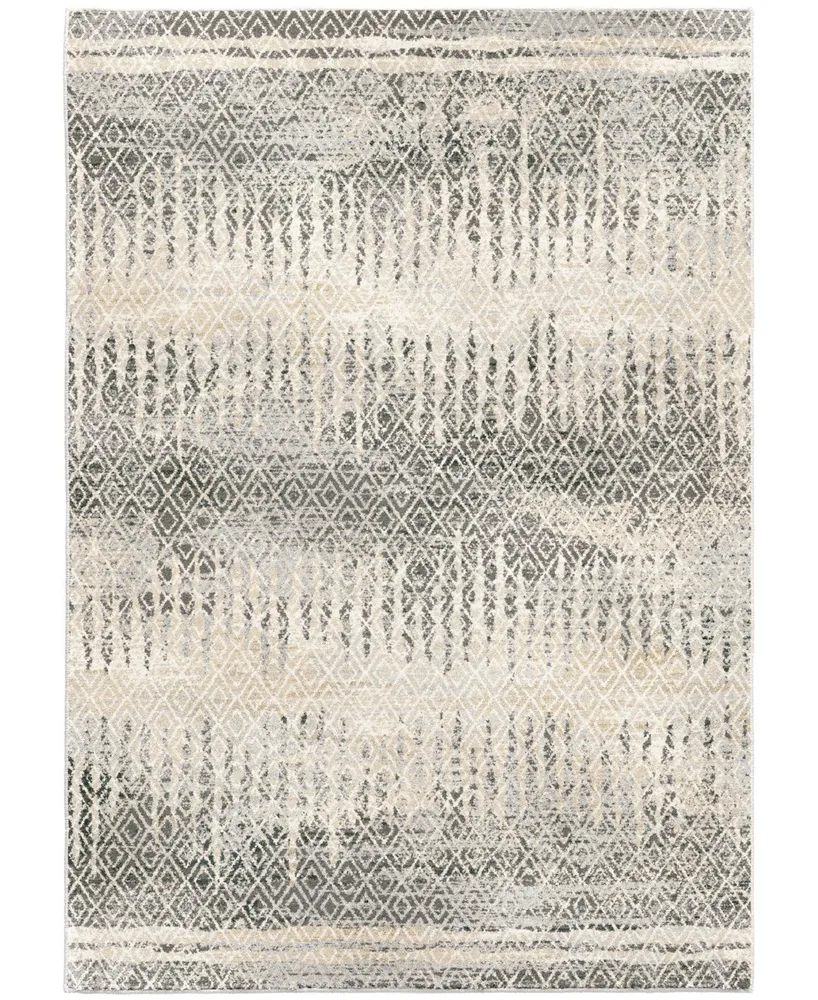 Orian Riverstone Pinnacle Cloud Gray 6'7" x 9'6" Area Rug