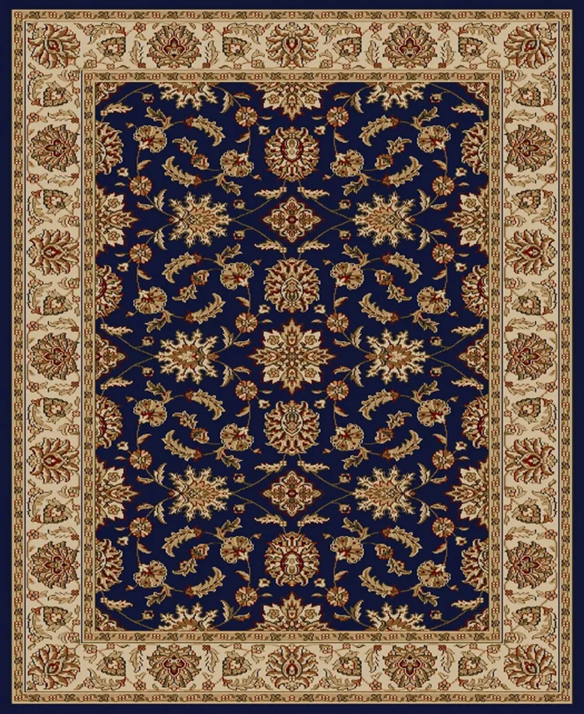 Closeout! Km Home 1592/1081/Navy Pesaro Blue 5'5" x 7'7" Area Rug