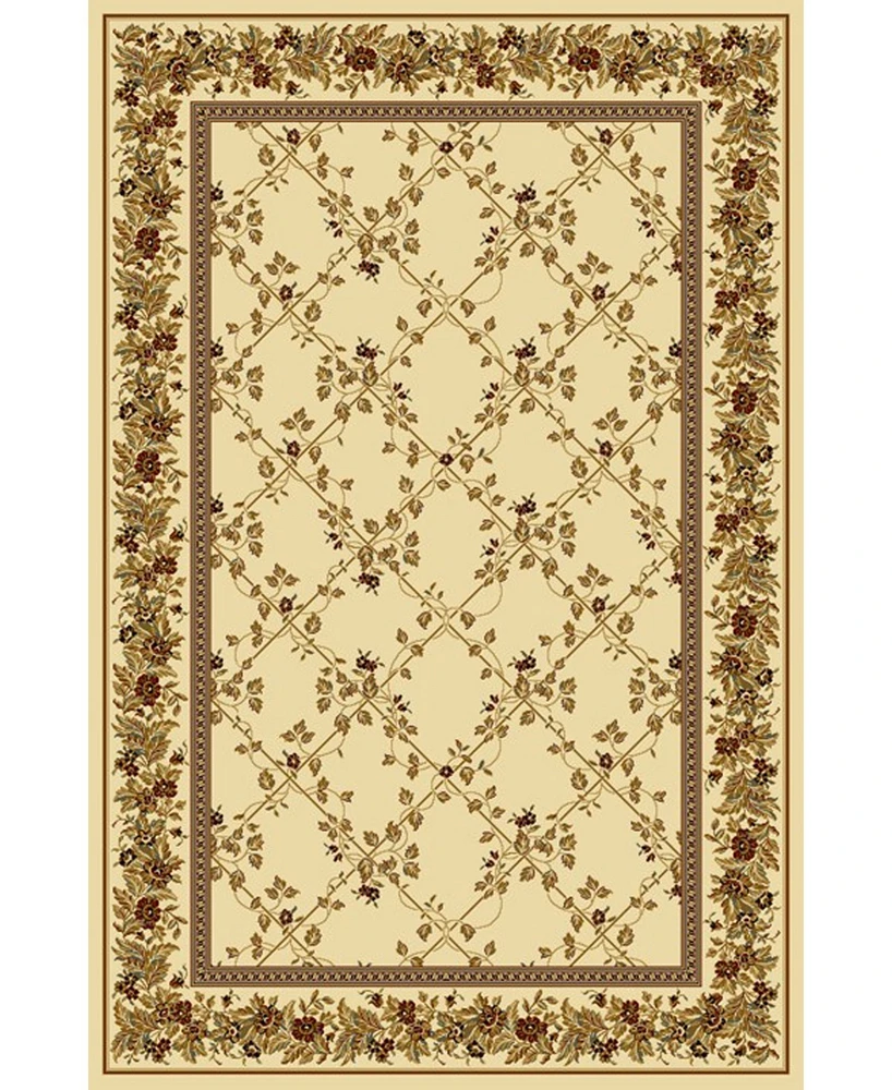 Closeout! Km Home 1427/1711/Ivory Navelli Ivory 5'5" x 8'3" Area Rug