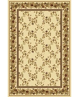 Closeout! Km Home 1427/1711/Ivory Navelli Ivory 5'5" x 8'3" Area Rug