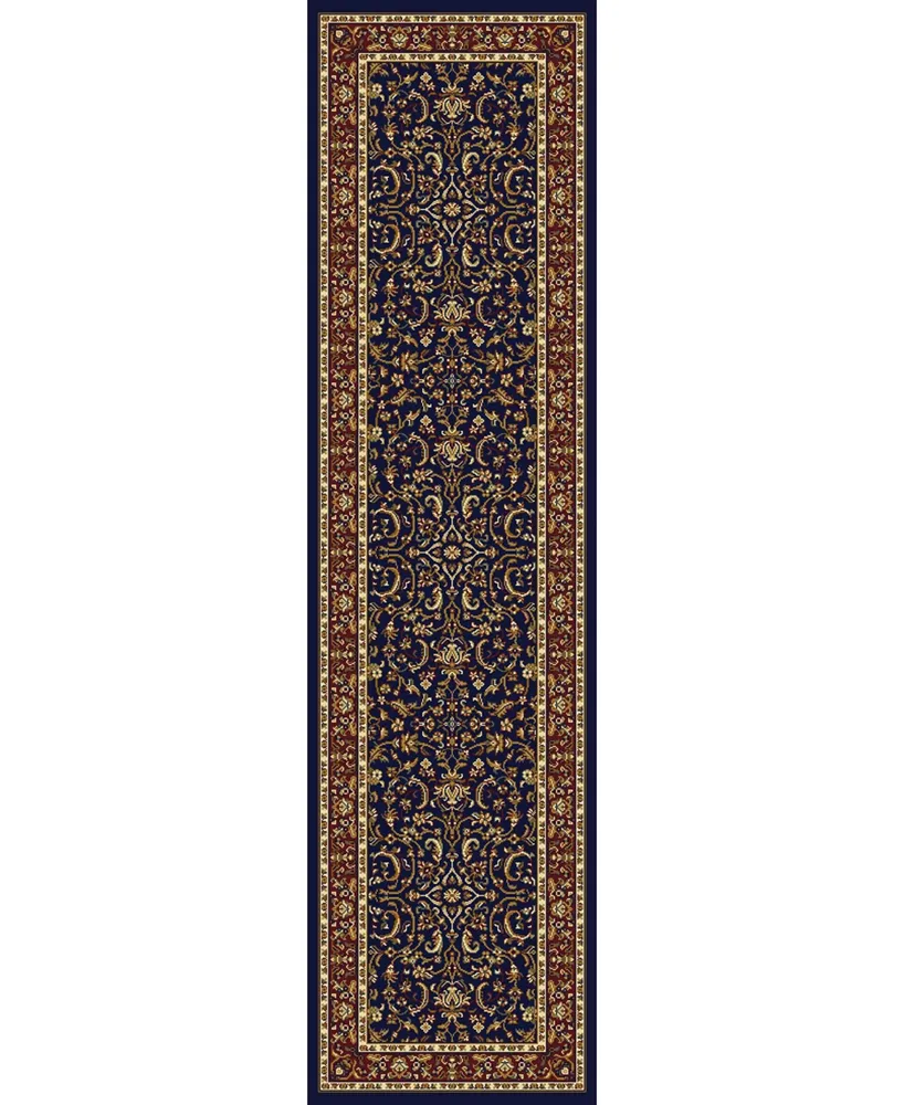 Closeout! Km Home //Navy Navelli Blue 2'2" x 8' Runner Rug