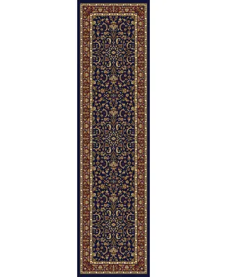 Closeout! Km Home //Navy Navelli Blue 2'2" x 8' Runner Rug