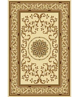 Closeout! Km Home 1419/1311/Ivory Navelli Ivory 5'5" x 8'3" Area Rug