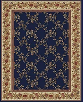 Closeout! Km Home 1590/4003/Navy Pesaro Blue 7'9" x 11' Area Rug