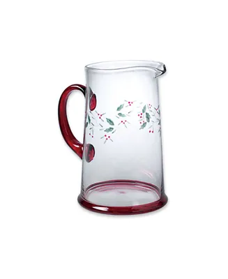 Winterberry Holiday Handpainted Water Pitcher