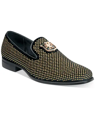 Stacy Adams Men's Swagger Studded Ornament Slip-on Loafer