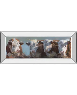 Classy Art Little Bull and The Babes by Carolyne Hawley Mirror Framed Print Wall Art