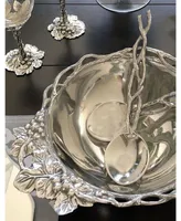 Arthur Court Designs Aluminum Grape Open Vine Salad Bowl and Servers 3-Pc