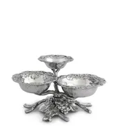 Arthur Court Designs Aluminum Grape Tiered 3-Bowls