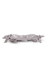 Arthur Court Designs Aluminum Magnolia Flower Centerpiece Tray