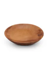 Arthur Court Acacia Wood Serving Bowl for Fruits or Salads Calabash Round Shape Style Large Wooden Single Bowl