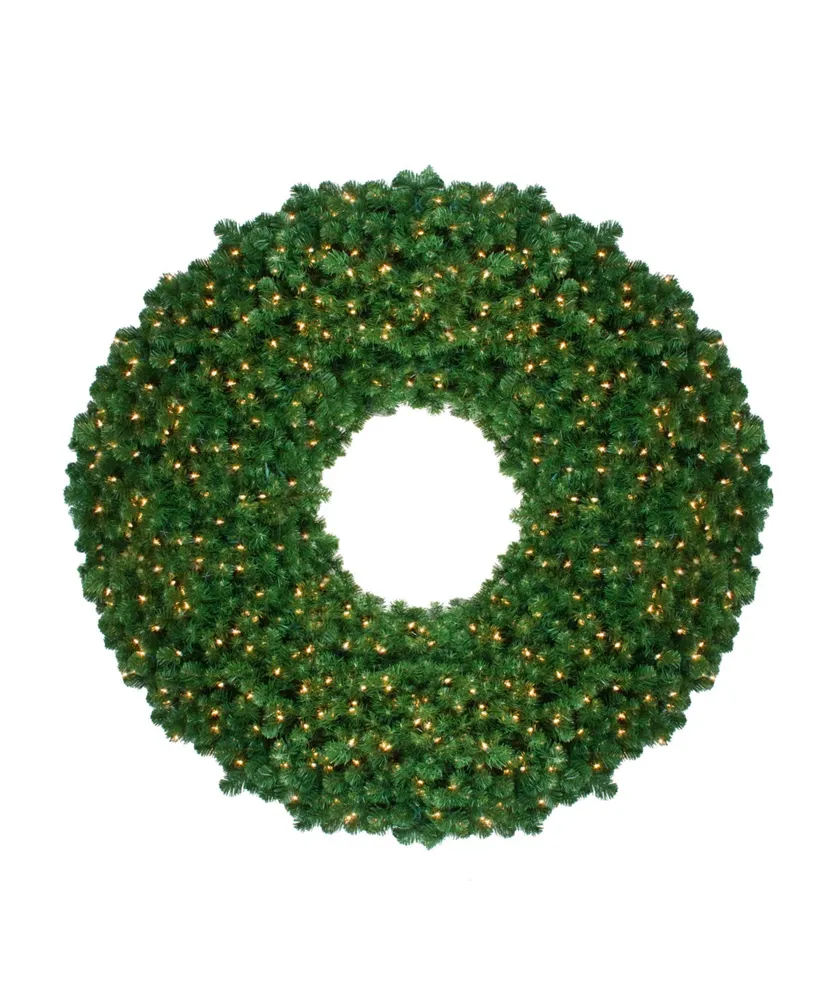 Northlight Pre-Lit Olympia Pine Artificial Christmas Wreath - 60 Inch Clear Lights