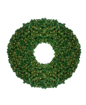 Northlight Pre-Lit Olympia Pine Artificial Christmas Wreath - 60 Inch Clear Lights