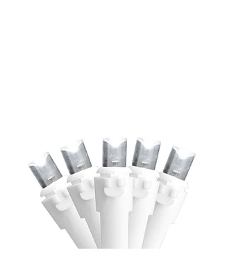 Northlight Set of 50 Pure White Led Wide Angle Christmas Lights on White Wire