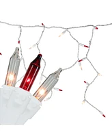 Northlight Set of 150 Clear Mini Icicle Christmas Lights 3" Spacing