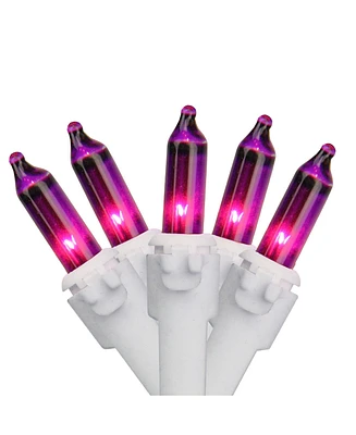 Northlight Set of 35 Purple Mini Christmas Lights 2.5" Spacing - White Wire