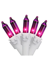 Northlight Set of 35 Purple Mini Christmas Lights 2.5" Spacing - White Wire