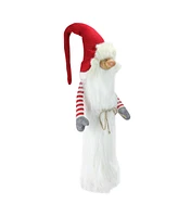 Northlight 24" Traditional Christmas Slim Santa Gnome with White Fur Suit and Red Hat