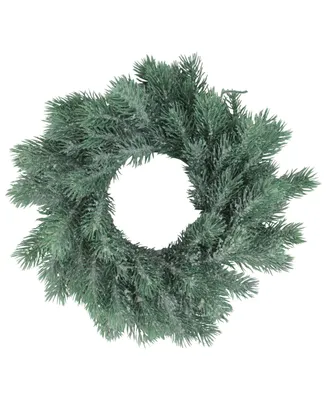 Northlight 12" Traditional Frosted Green Pine Decorative Christmas Wreath