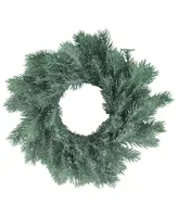 Northlight 12" Traditional Frosted Green Pine Decorative Christmas Wreath