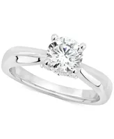 Gia Certified Diamond Solitaire Engagement Ring (1-1/2 ct. t.w.) in 14k White Gold