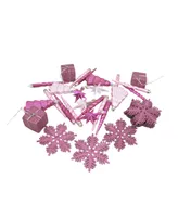 Northlight 125ct Bubblegum Pink Shatterproof 4-Finish Christmas Ornaments