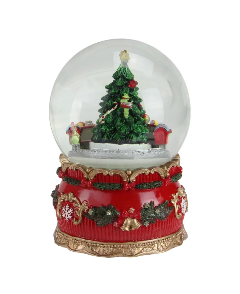 Northlight 6" Musical Christmas Tree and Train Animated Water Globe Table Top Decoration