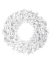 Northlight 24" White Canadian Pine Artificial Christmas Wreath - Unlit