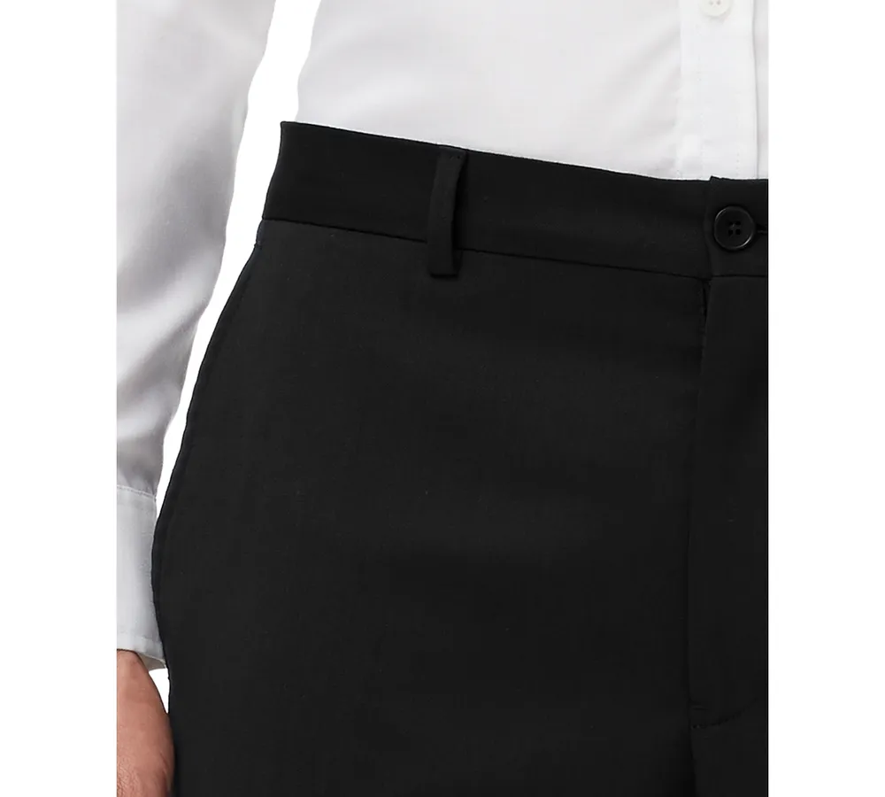 Armani Exchange Men's Slim-Fit Black Solid Suit Separate Pants