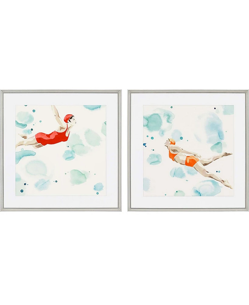 Paragon Poolside I Framed Wall Art Set of 2, 27" x 27"