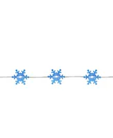 Northlight 20 Warm White Snowflake Shaped Led Christmas Fairy Lights 6 ft Copper Wire