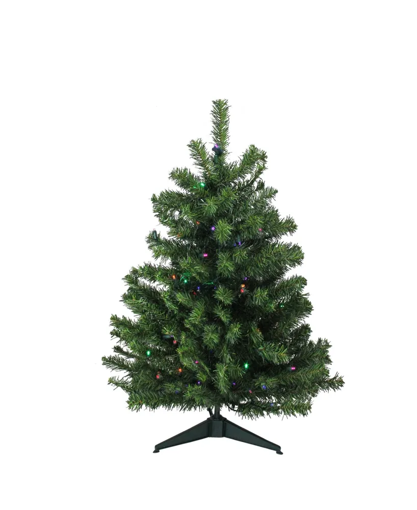 Northlight 3' Pre-Lit Led Canadian Pine Artificial Christmas Tree - Multi Lights