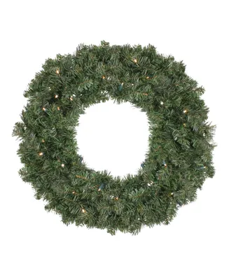 Northlight 30" Pre-Lit Led Canadian Pine Artificial Christmas Wreath - Clear Lights