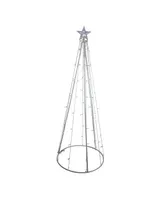 Northlight 6' Pure White Led Lighted Cone Tree Outdoor Christmas Decoration