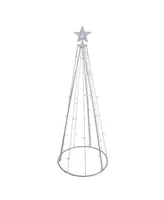 Northlight 5' Pure White Led Lighted Cone Tree Outdoor Christmas Decoration