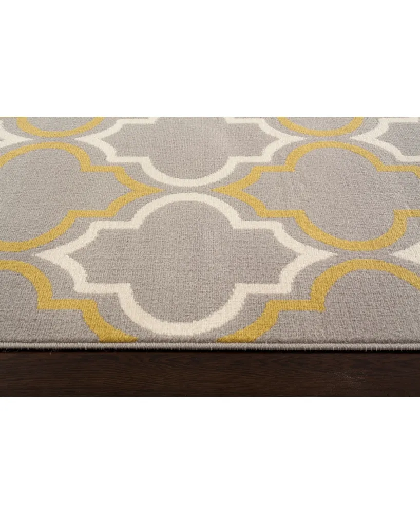 Main Street Rugs Haven Hav9101 Gray/Yellow 2' x 7'2" Runner Rug