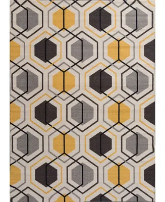 Main Street Rugs Laicos Lai511 Yellow 5'3" x 7'3" Area Rug