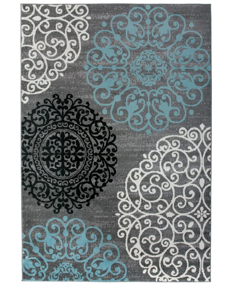 Main Street Rugs Alba Alb303 Gray 3'3" x 5' Area Rug