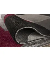 Main Street Rugs Montane Mon100 Burgundy 6'6" x 9' Area Rug