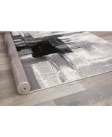 Main Street Rugs Elko Elk950 Black 5' x 7' Area Rug