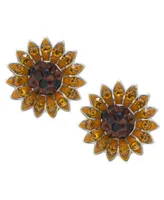 Sunflower Stud Earrings In Sterling Silver