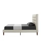 Inspired Home Bond Linen Upholstered Twin Platform Bedframe