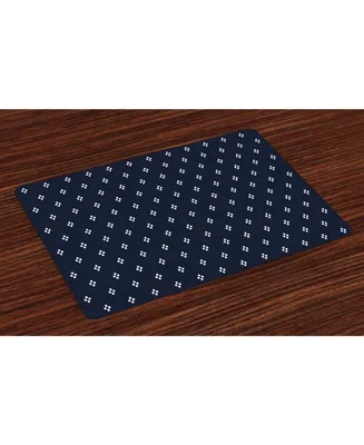 Ambesonne Indigo Place Mats, Set of 4