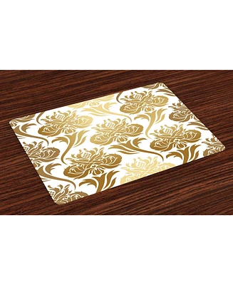 Ambesonne Damask Place Mats, Set of 4