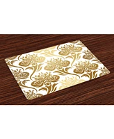 Ambesonne Damask Place Mats, Set of 4