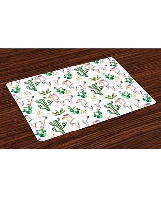 Ambesonne Cactus Place Mats, Set of 4